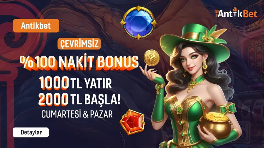 Antikbet Çevrimsiz %100 Nakit Bonus