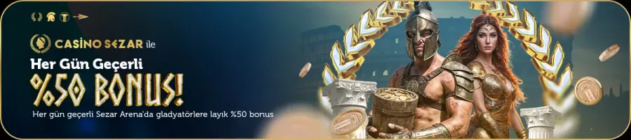 Casinosezar %50 Casino Yatırım Bonusu