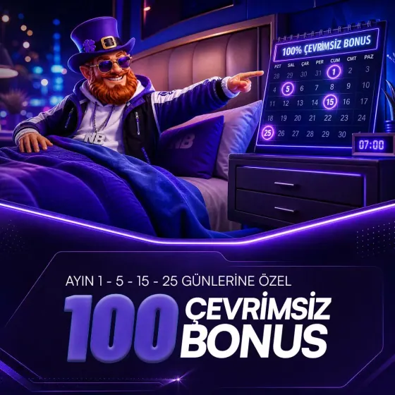 Nirvanabahis Ayın 1-5-15-25 Günleri Özel %100 Çevrimsiz Bonus