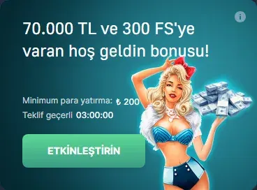 7Slots 70.000 TL ve 300 FS’ye Varan Hoş Geldin Bonusu