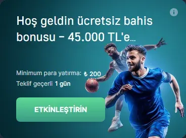 7Slots Hoş Geldin Ücretsiz Bahis Bonusu — 45.000 TL’e Kadar